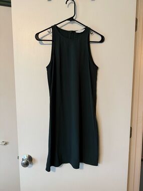 Everlane Dark Green Sleeveless Shift Mini Dress XXS